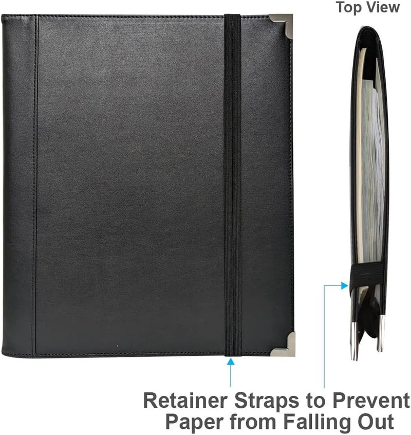 MSP Portfolio New! MSP Big Band Sheet Music Folder | 11.5" x 13.75" - Sheet Music Folios Storage Folder with Straps Closures for Band, Orchestra, Soloist, Piano - Instrument Player (MSP-240-Black) - Image 2